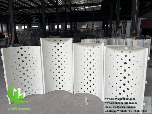 Panel de aluminio de pantalla metálica cortada por láser con patrón perforado