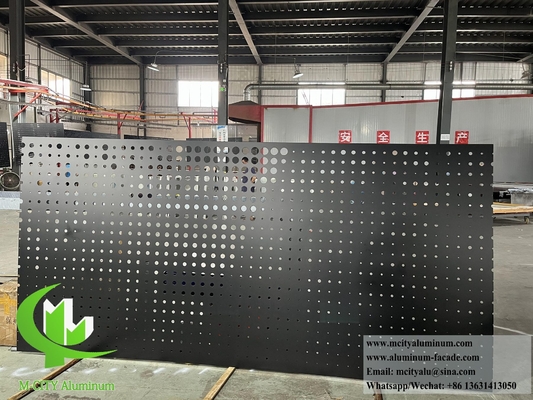 Panel de pantalla decorativa arquitectónica de perforación Hoja de aluminio para revestimiento de pared exterior