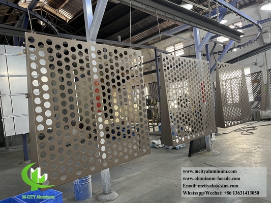 Panel de revestimiento de aluminio con plancha de metal de 3 mm de espesor con patrón perforado