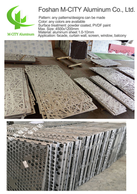 China pantalla de privacidad de aluminio CNC corte láser panel decorativo fachada panel de pared panel de revestimiento