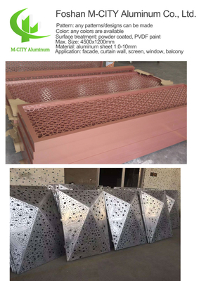 China pantalla de privacidad de aluminio CNC corte láser panel decorativo fachada panel de pared panel de revestimiento