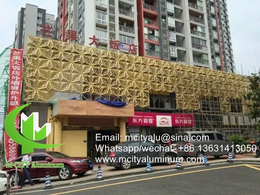 3d China Aluminio revestimiento de pared fachada panel de pared panel de revestimiento para el proyecto de China