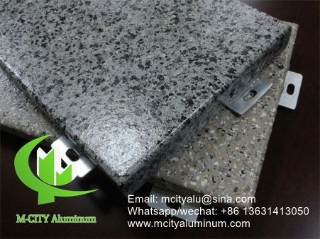 color de piedra Panel de revestimiento de la fachada de aluminio panel de revestimiento con soporte para edificios al aire libre