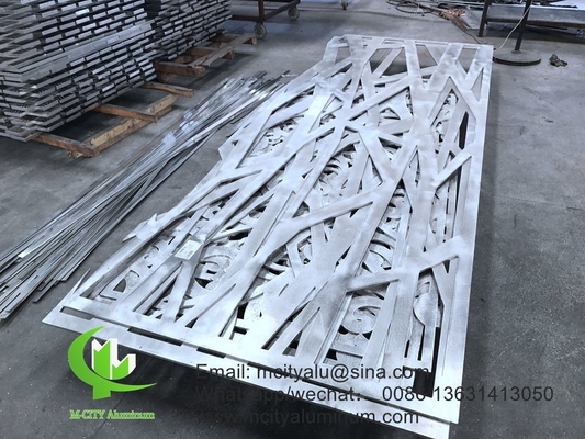 lámina de corte por láser recubierta en polvo Panel decorativo tallado CNC de aluminio para fachada panel de pared panel de revestimiento