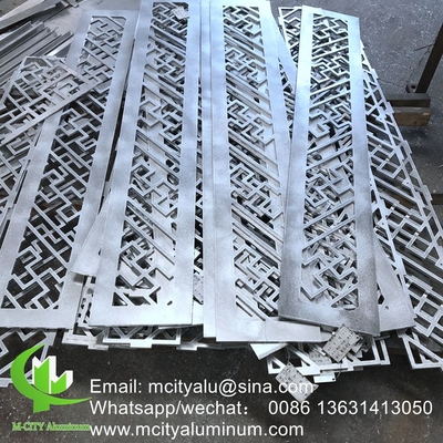 lámina de corte por láser recubierta en polvo Panel decorativo tallado CNC de aluminio para fachada panel de pared panel de revestimiento