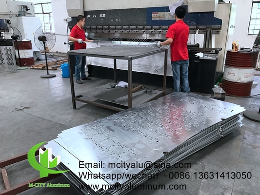 China fábrica super duradero revestido en polvo de aluminio CNC panel decorativo perforado para fachada panel de pared panel de revestimiento