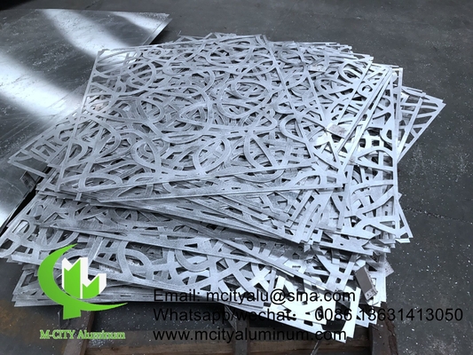 Panel decorativo de corte por láser de aluminio con recubrimiento en polvo