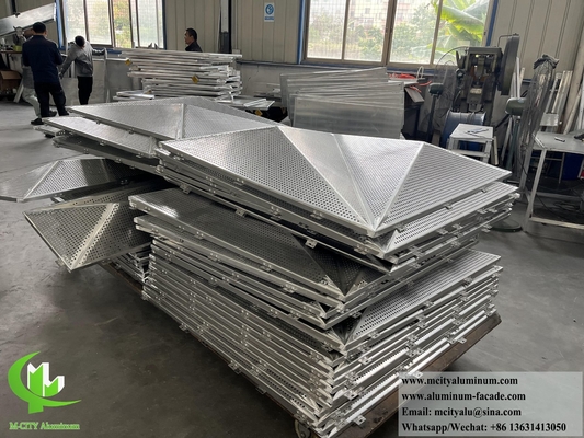 Arquitectónico 3D Aluminio revestimiento de paredes paneles de fachadas sistema de perforación