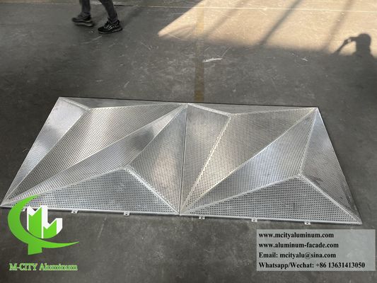 Diseño de fachada 3D Hoja de metal revestimiento de aluminio Hoja perforada