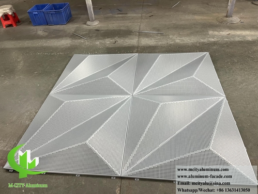 Diseño de fachadas metálicas perforadas revestimiento de aluminio PVDF revestimiento duradero