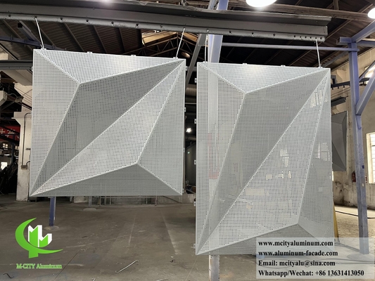 Diseño de fachadas metálicas perforadas revestimiento de aluminio PVDF revestimiento duradero