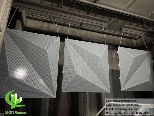 Diseño de fachadas metálicas perforadas revestimiento de aluminio PVDF revestimiento duradero