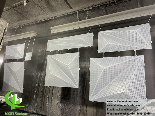 Diseño de fachadas metálicas perforadas revestimiento de aluminio PVDF revestimiento duradero