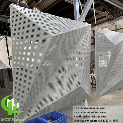 Hoja de aluminio de revestimiento metálico 3D para decoración de fachadas exteriores
