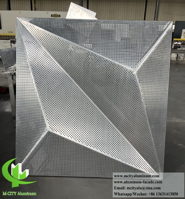 Revestimiento metálico de aluminio perforado a medida para la decoración de fachadas de paredes