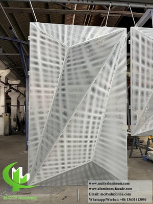 Hoja de aluminio de revestimiento metálico 3D para decoración de fachadas exteriores