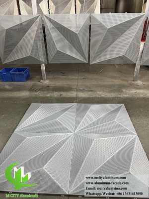 Arquitectónico 3D Aluminio revestimiento de paredes paneles de fachadas sistema de perforación