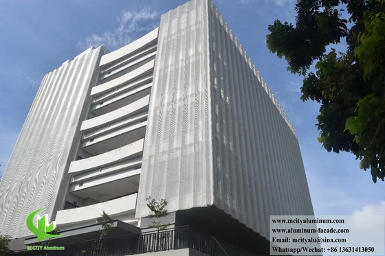 Sistema de fachadas metálicas perforadas arquitectónicas Panel de revestimiento de aluminio