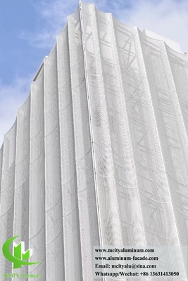 Panel de revestimiento de fachada de aluminio CNC Decoración de pared externa Patrón perforado