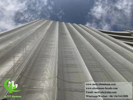 Panel de revestimiento de fachada de aluminio CNC Decoración de pared externa Patrón perforado