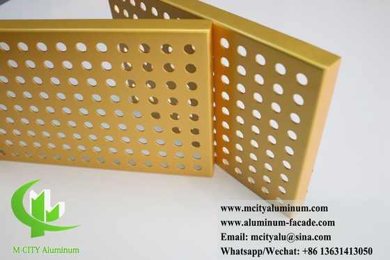 Panel de revestimiento de aluminio con plancha de metal de 3 mm de espesor con patrón perforado