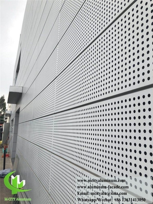 Panel sólido de aluminio de chapa de metal perforado por CNC para el sistema de fachadas de paredes exteriores