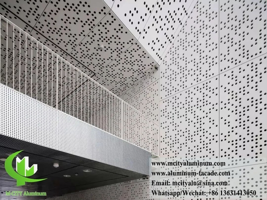 3D pantalla perforada paneles de aluminio chapa de metal decoración exterior PVDF recubrimiento