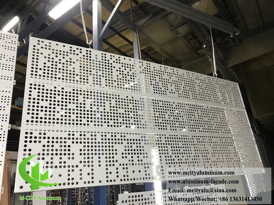 Revestimiento metálico arquitectónico Hoja perforada de aluminio sólido para decoración de edificios
