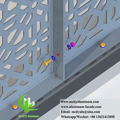 Cortador de láser de pantalla de metal para la decoración de cercas de aluminio de 3 mm de espesor con patrón