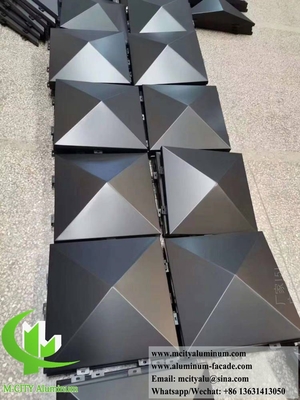 Panel de aluminio revestido en metal 3D con patrones de corte CNC Decoración exterior