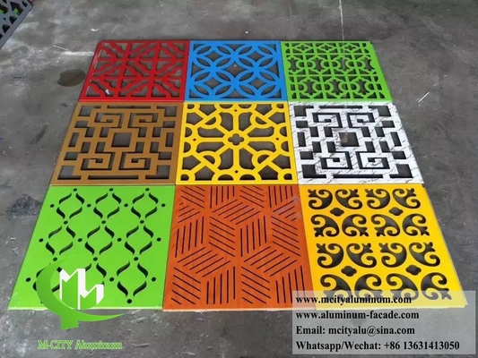 Panel grabado de aluminio tallado por CNC para decoración de revestimientos de paredes de fachada