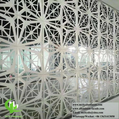 Panel de aluminio revestido en metal 3D con patrones de corte CNC Decoración exterior