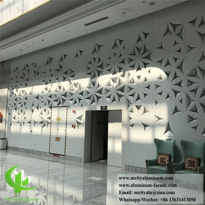 Panel sólido de revestimiento de aluminio de perforación CNC para decoración de paredes