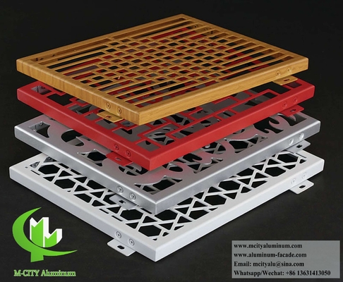 Panel grabado de aluminio tallado por CNC para decoración de revestimientos de paredes de fachada