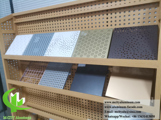 Pantalla de metal arquitectónica de corte CNC patrón de perforación para decoración de revestimiento de paredes
