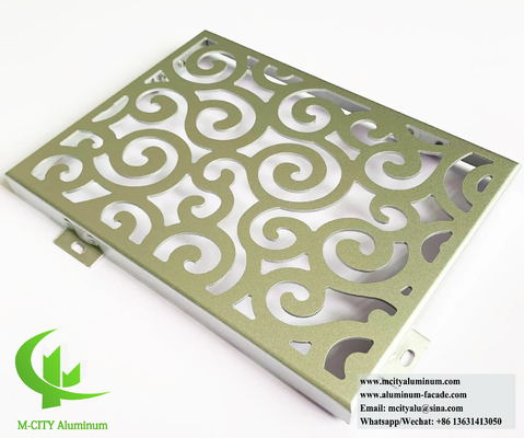 Panel de revestimiento exterior de aluminio de diseño personalizado de color dorado