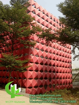 Pantalla de jardín de aluminio 3D de metal pantalla de privacidad de metal fachada revestimiento de la hoja 2,5m decoración de la pared fachada