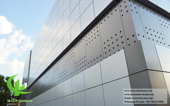 Arquitectónico Perforación de fachada de aluminio revestimiento de paneles de aluminio sólido