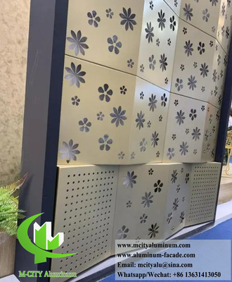 Revestimiento de fachada de pared de aluminio arquitectónico con forma 3D