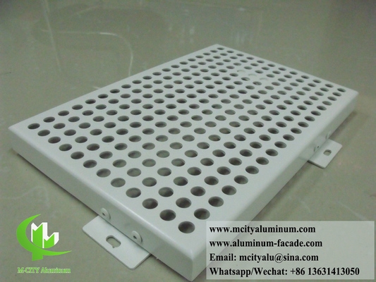 Panel de aluminio para pantalla de metal perforado