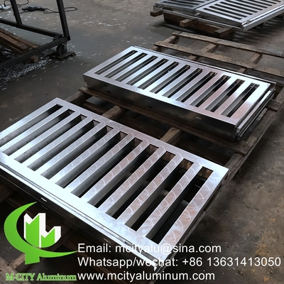 cubierta de aire acondicionado cubierta de aluminio revestimiento de fachada de metal hoja de flexión para decoración de fachada de pared cortina