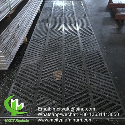 pantalla de privacidad de aluminio de estilo de la moda placa de pantalla de metal de 10 mm de espesor para la decoración de las particiones