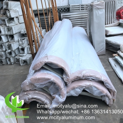 revestimiento de columnas de aluminio revestimiento de fachada de metal hoja de flexión de 2,5 mm de espesor para la decoración de la fachada posterior
