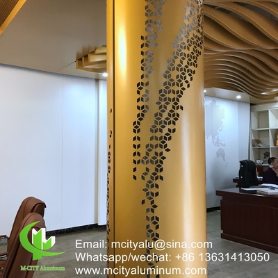 revestimiento de columnas de aluminio revestimiento de fachada de metal hoja de flexión de 2,5 mm de espesor para la decoración de la fachada posterior