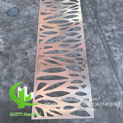 cubierta decorativa exterior para lámpara de calle hecha a medida Panel perforado de aluminio para panel de pared