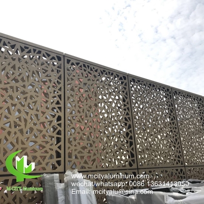 pantalla de privacidad exterior hecha a medida panel sólido Panel perforado de aluminio para panel de pared