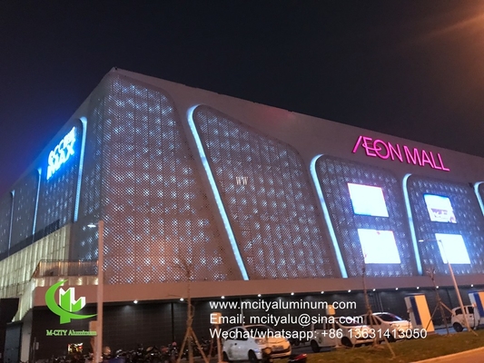 Revestimiento perforado de aluminio arquitectónico con patrones de arte