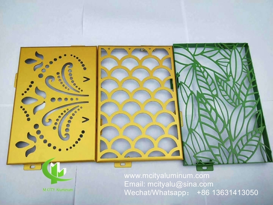 panel de revestimiento de pared de fachada con patrón de aluminio cubierta exterior de edificio para la decoración exterior de edificios