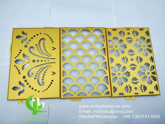 panel de revestimiento de pared de fachada con patrón de aluminio cubierta exterior de edificio para la decoración exterior de edificios