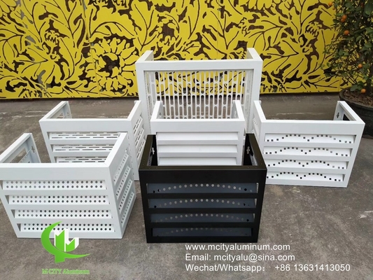 cubierta de aire acondicionado cubierta de aluminio revestimiento de fachada de metal hoja de flexión para decoración de fachada de pared cortina